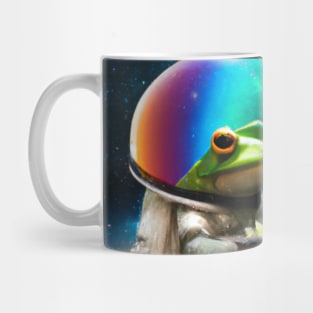 Rainbow Astronaut Frog Mug